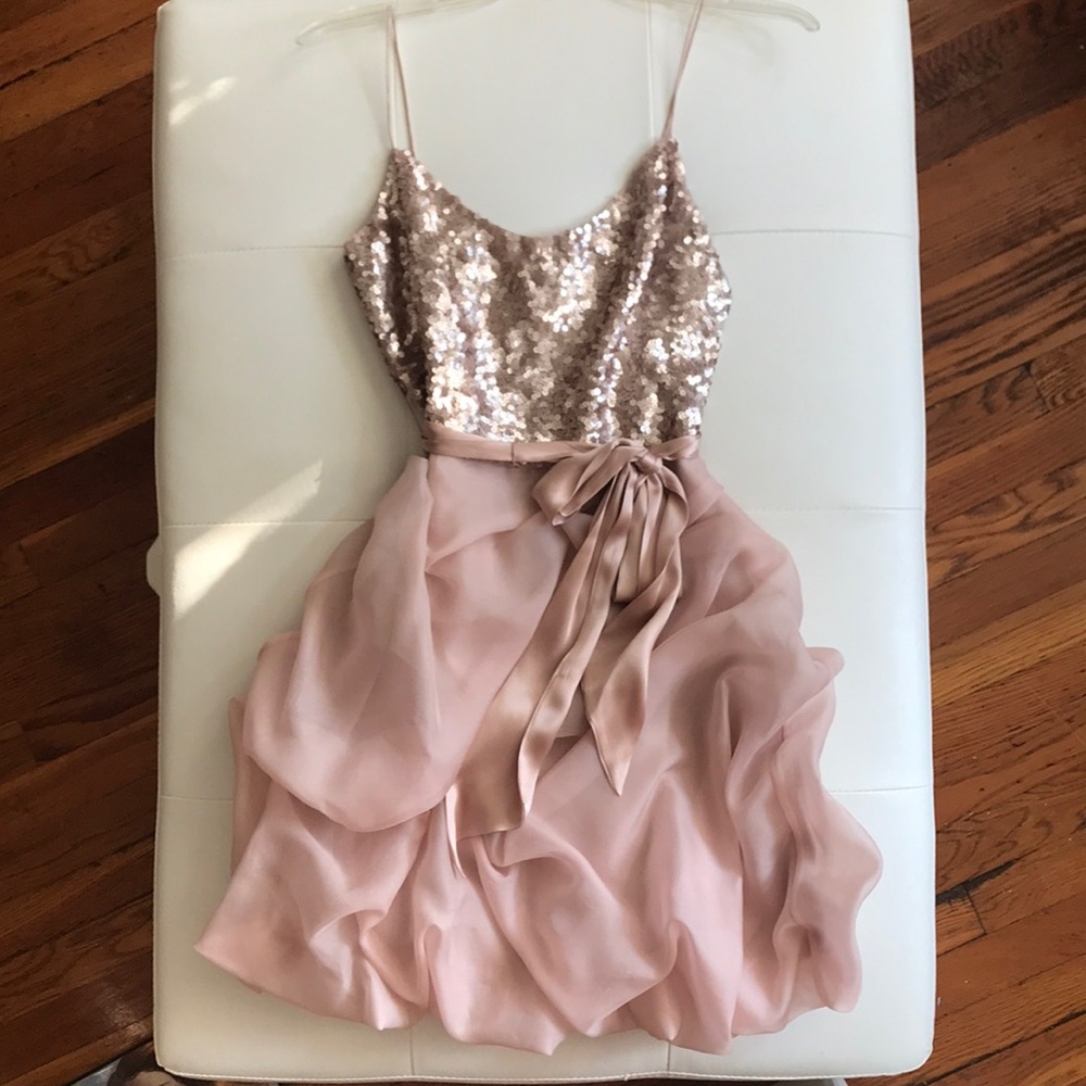 MIGNON spaghetti strap & sequin dress